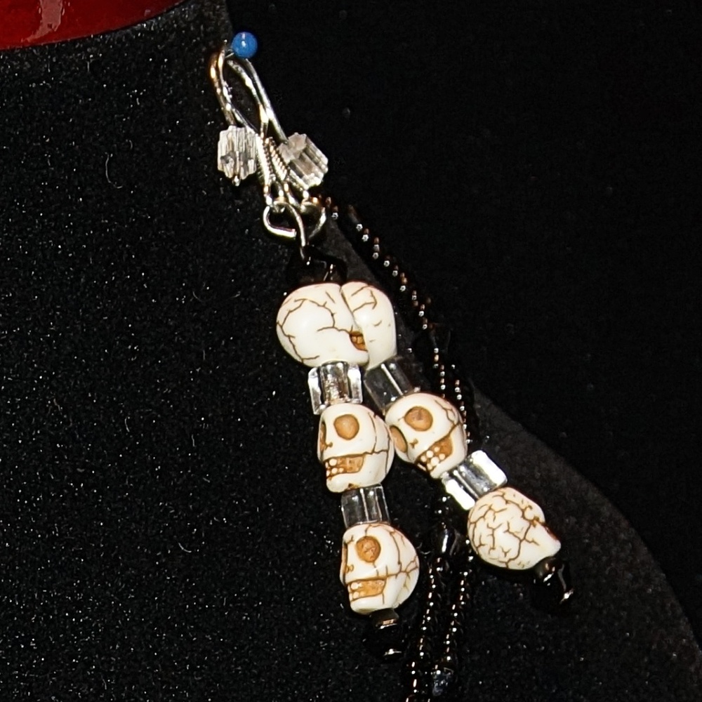 Skull Necklace & Earring Set
